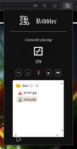 Extension menu